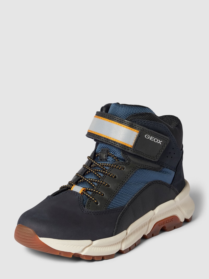 Sneaker mit Label-Print in marineblau