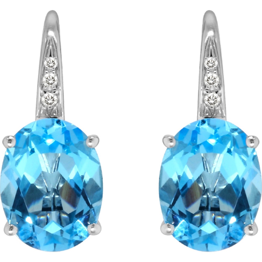 Valeria Boucles d'oreilles 375 Or blanc Boucles d'oreilles