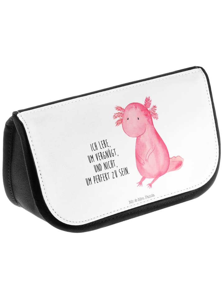 Mr. & Mrs. Panda Kosmetiktasche Axolotl Niedlich mit Spruch in Weiß günstig kaufen onesize