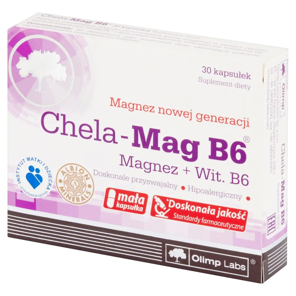 Olimp Chela-Mag B6, Συμπλήρωμα διατροφής με μαγνήσιο και βιταμίνη Β6, 30 κάψουλες