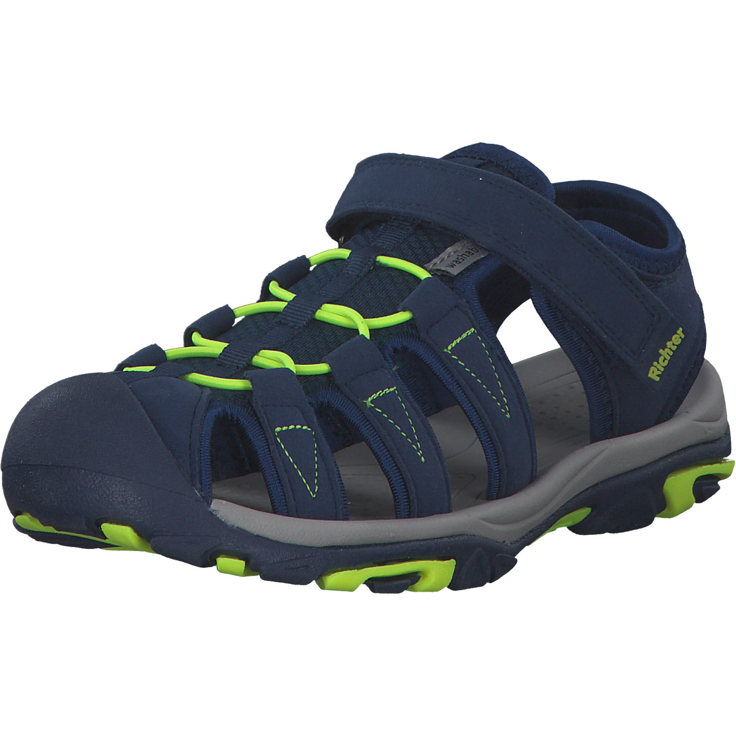 Richter 7151, Sandalen (Kinder), Kinder, nautia/blue/neonlime