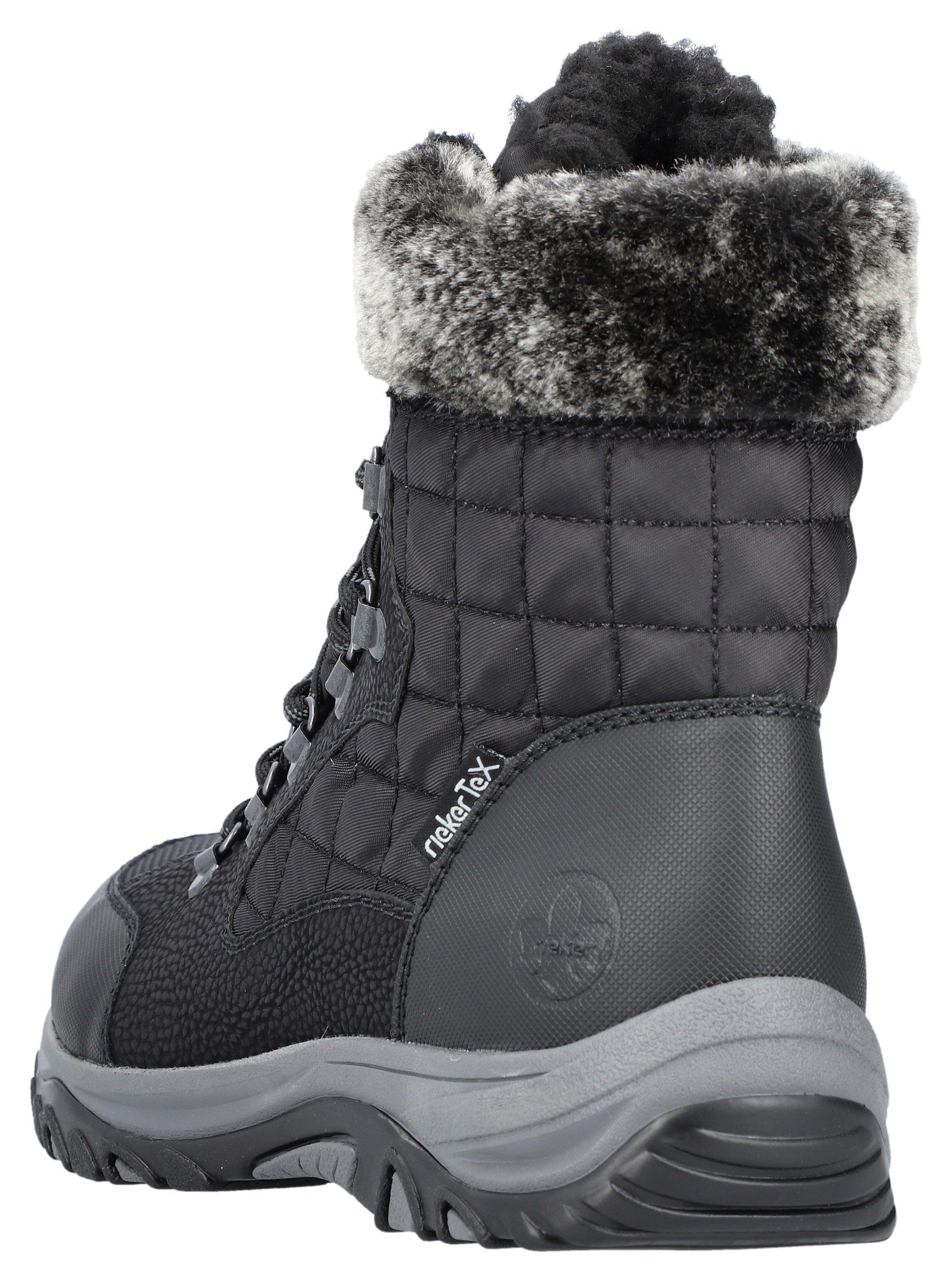 Rieker Winterboots mit Fellimitatkragen