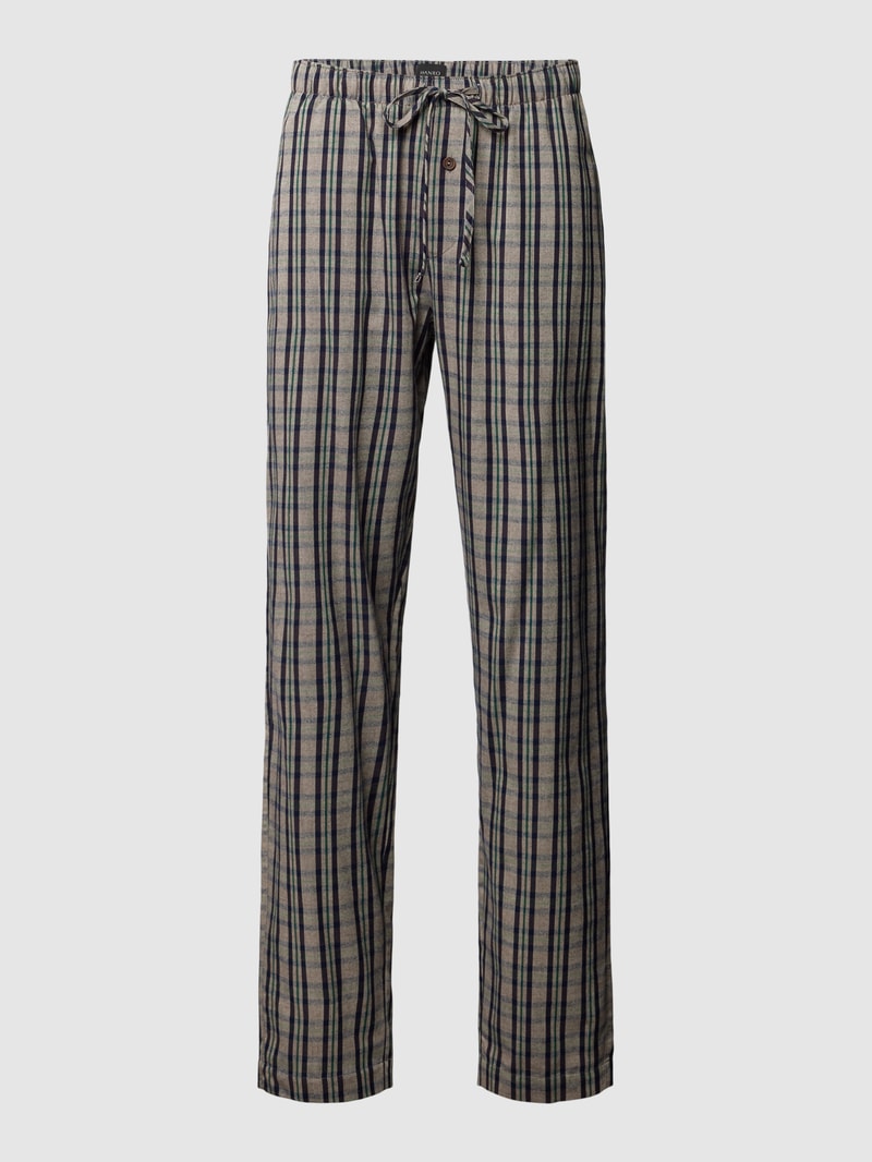 Pyjama-Hose mit Streifenmuster Modell 'Cozy Comfort' in beige