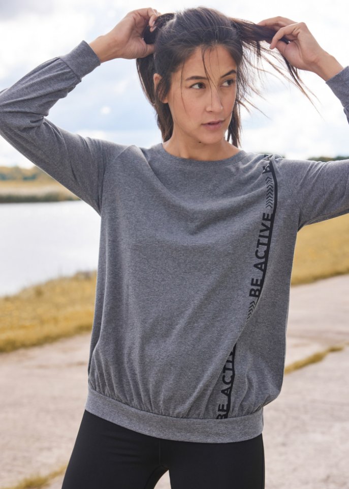 lockeres Sport-Shirt, langarm
