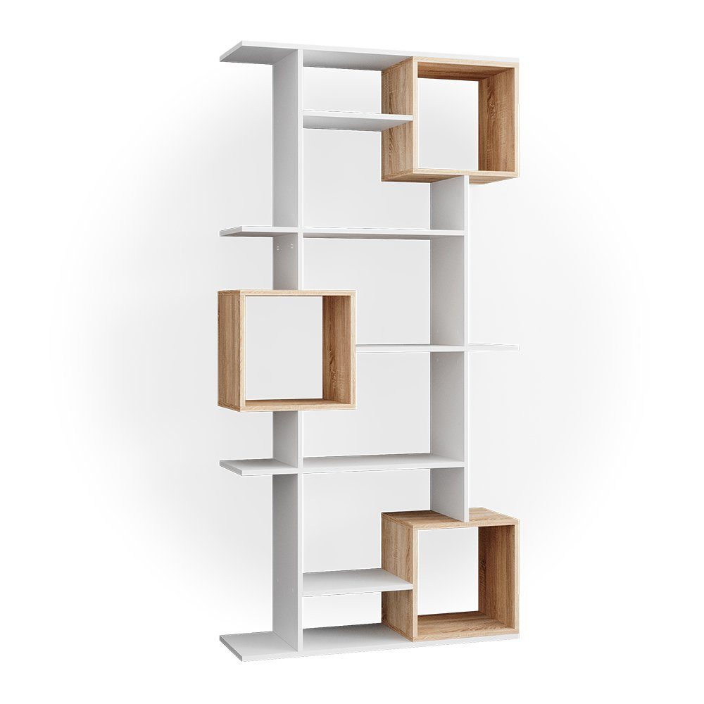 Vicco Raumteiler Cube, Weiß/Sonoma, 92 x 187.7 cm
