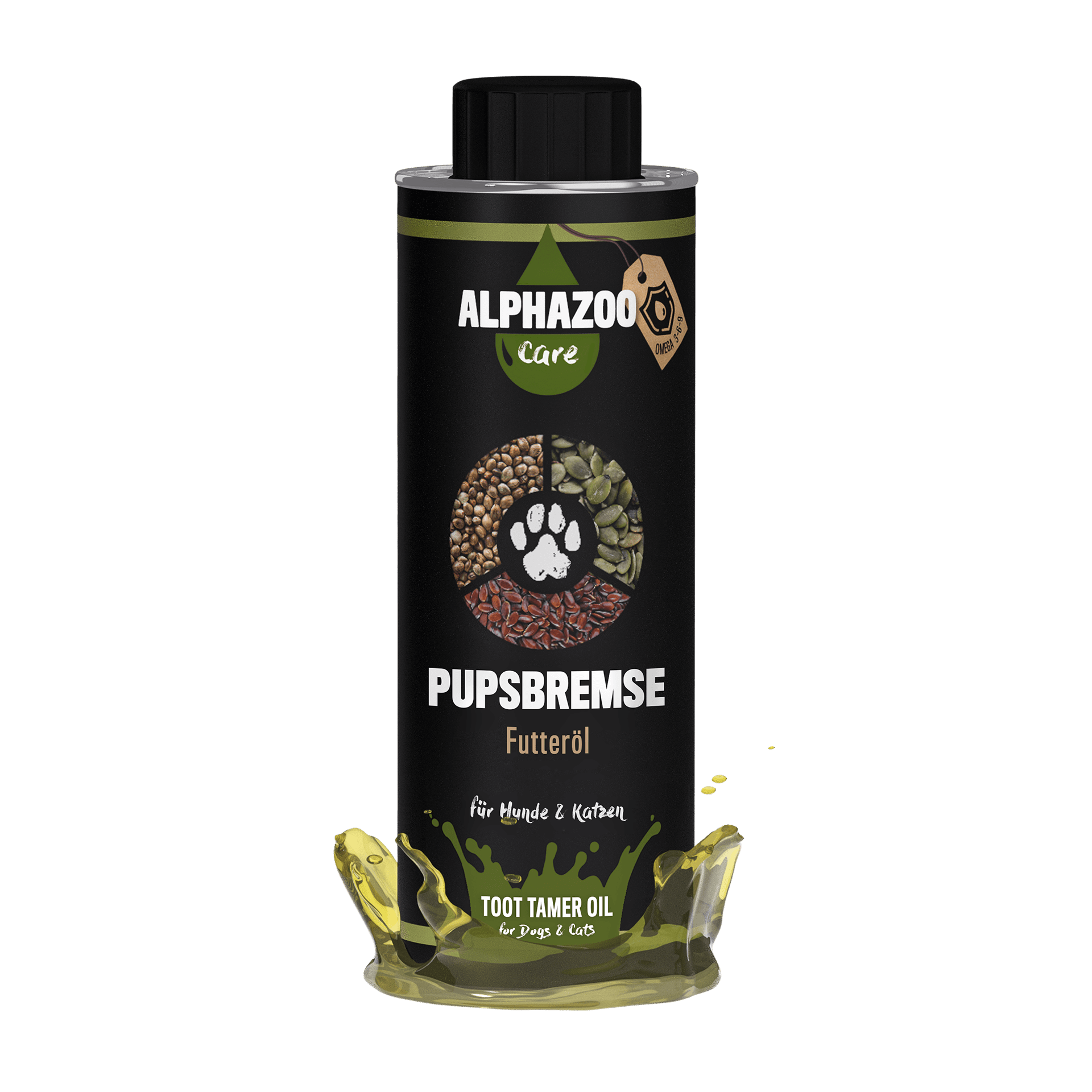 ALPHAZOO Ergänzungsfutter & Aufzucht ALPHAZOO Pupsbremse Futteröl für Hunde und Katzen 250 ml