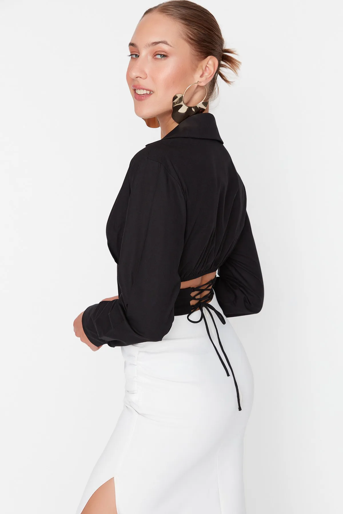 Trendyol Collection  Hemd - Schwarz - Figurbetont