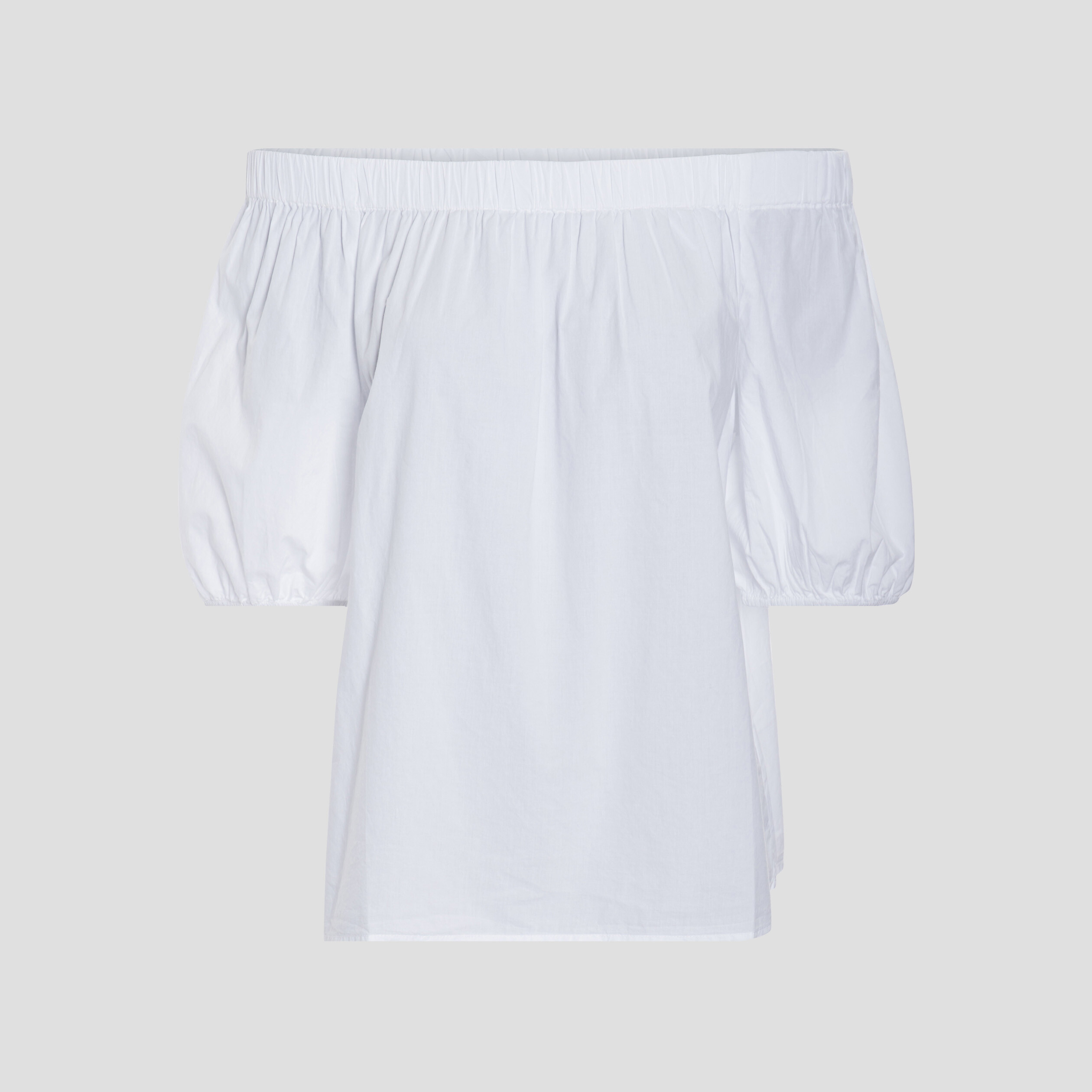 Blouse col bardot manches 3 4 blanc femme | La Halle