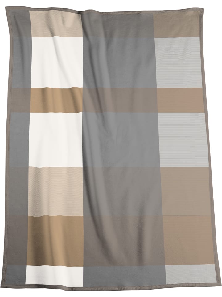 biederlack Cotton Home Wohndecke Timeless in grau günstig kaufen 150 x 200 cm
