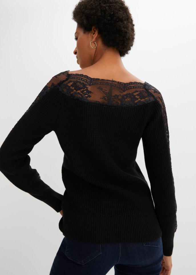 Pullover mit Spitze