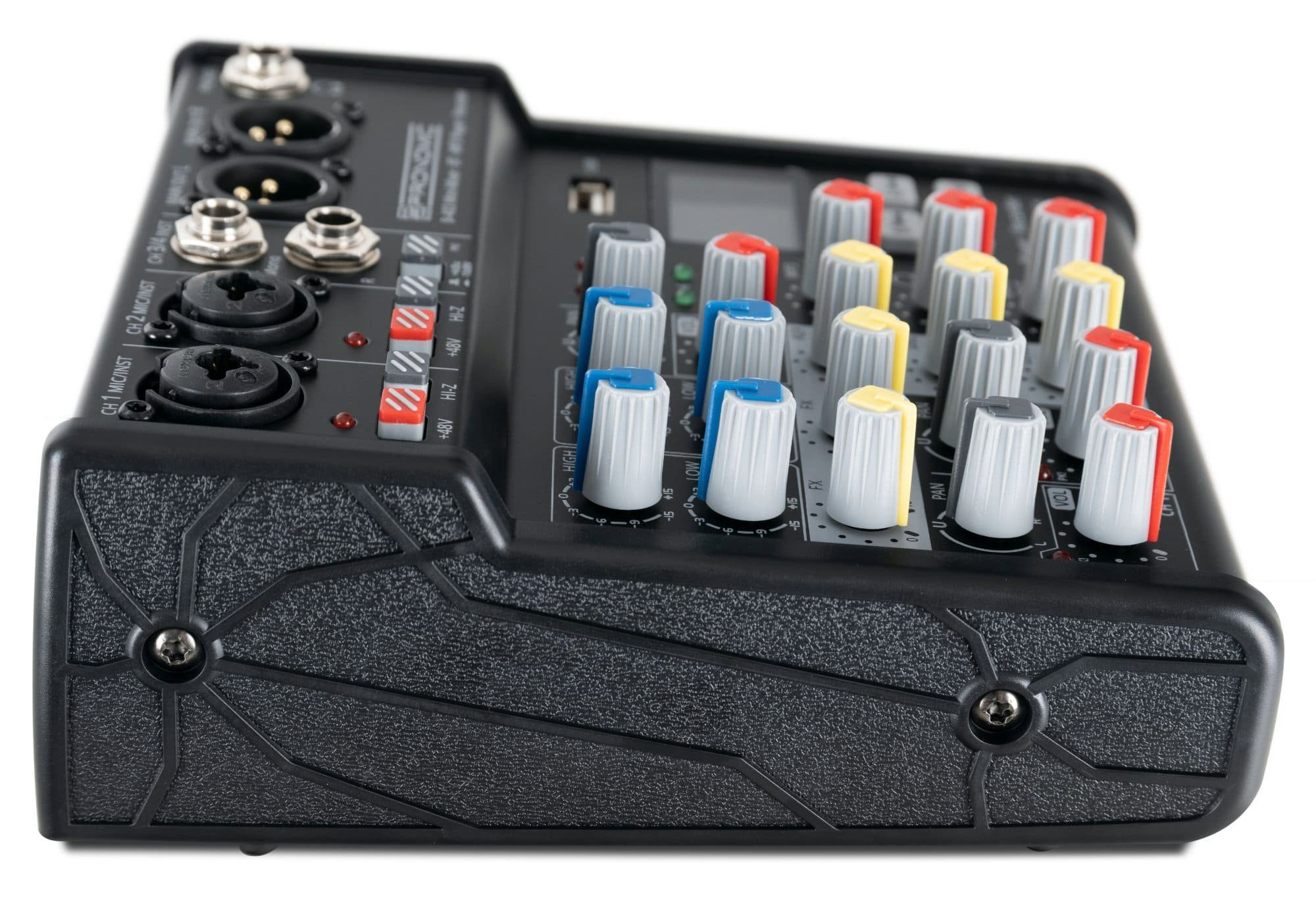 Pronomic Mischpult B-403 4-Kanal Mini-Mixer - Live/Studio DJ Mixer, mit Bluetooth und USB-Recording
