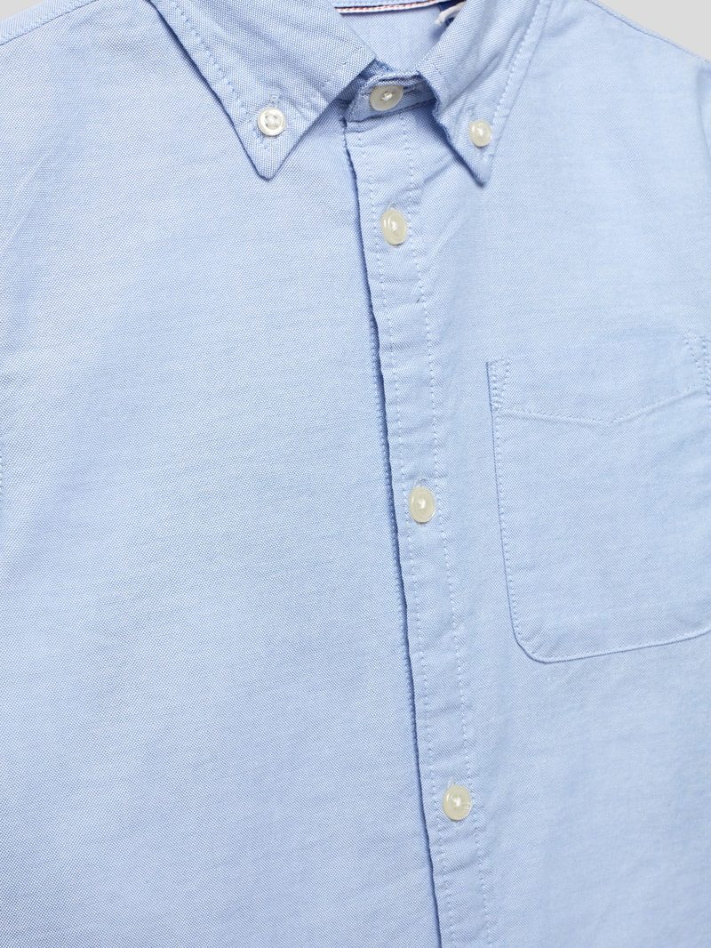 Hemd mit Button-Down-Kragen Modell 'OXFORD' in bleu