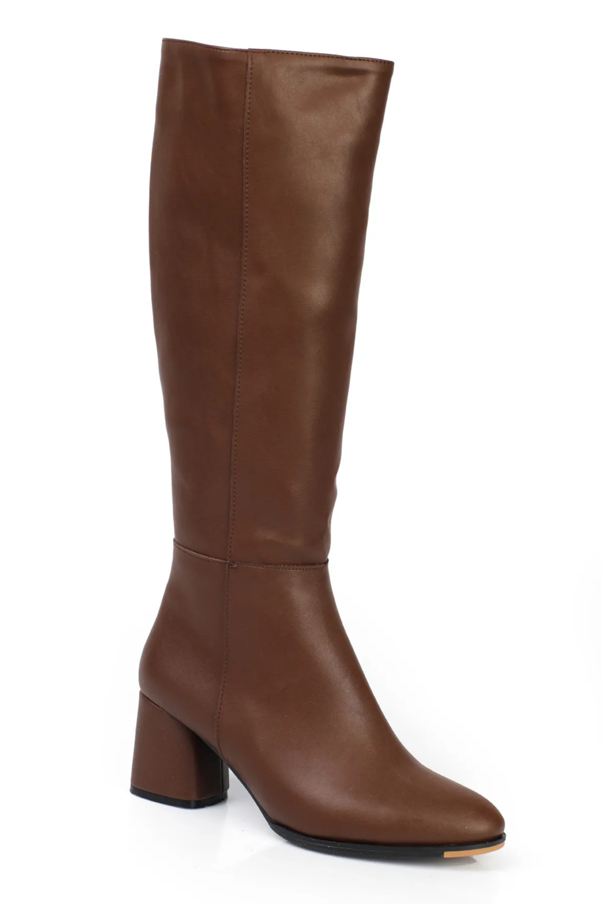 Capone Outfitters  Damenstiefel mit ovaler Spitze und seitlichem Reißverschluss und Absatz