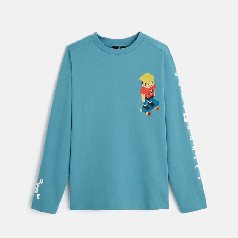 T-shirt à motif gaming Z bleu mixte