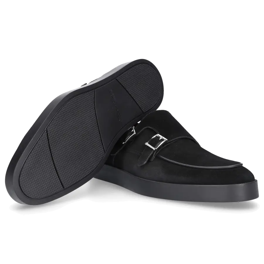 Santoni - Monk Schuhe 16384 Kalbsleder - schwarz