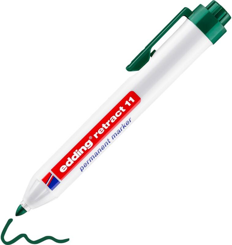 edding Permanentmarker Retract 11 Rundspitze 3 mm Grün