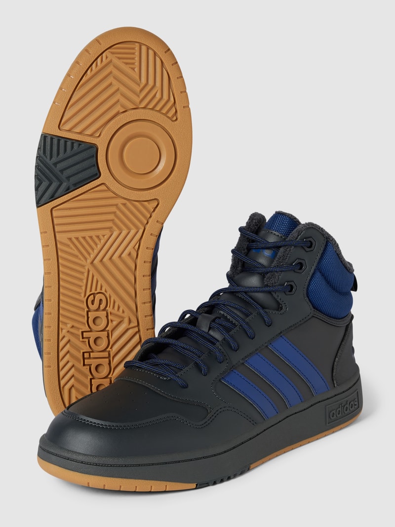 High Top Sneaker mit Label-Details Modell 'HOOPS 3.0 MID' in schwarz