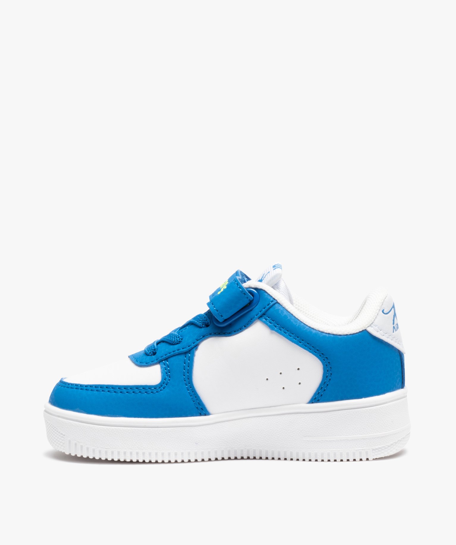 Baskets Garçon bicolores à lacets et scratch – Airness Arwo blanc | GEMO