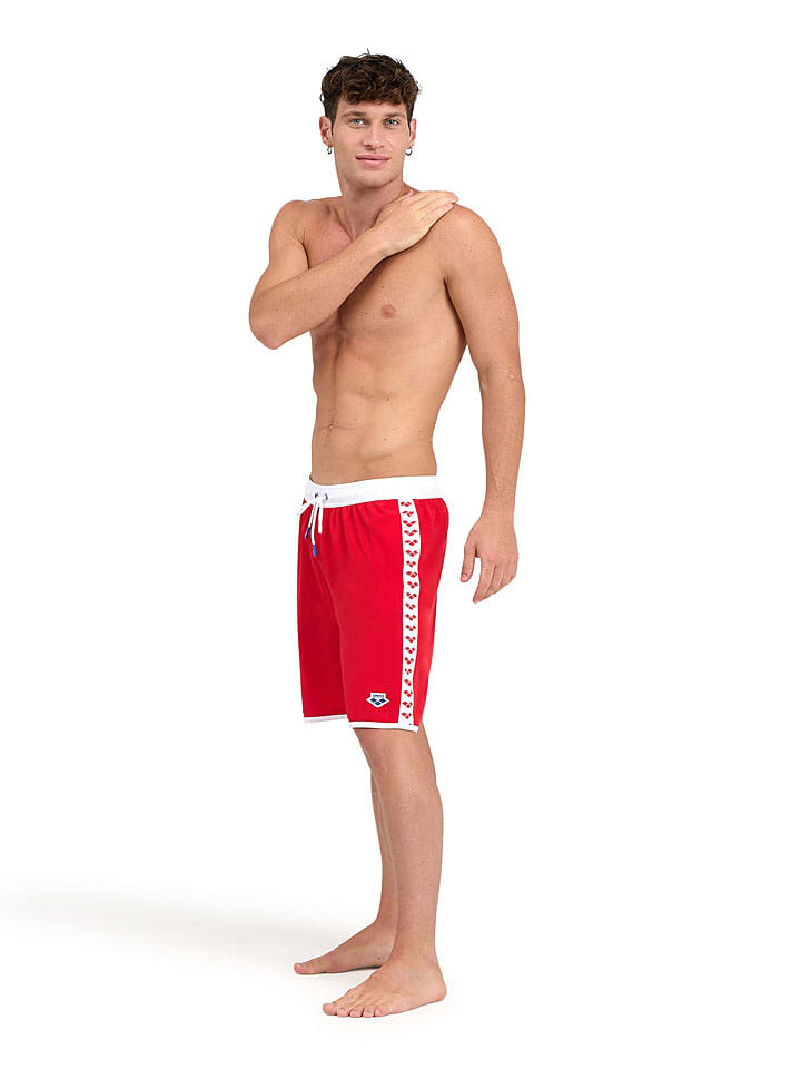 Arena Badeshorts in Rot/ Weiß günstig kaufen