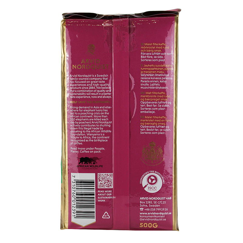 Arvid Nordquist Classic Wanyama 500g, filtermalt