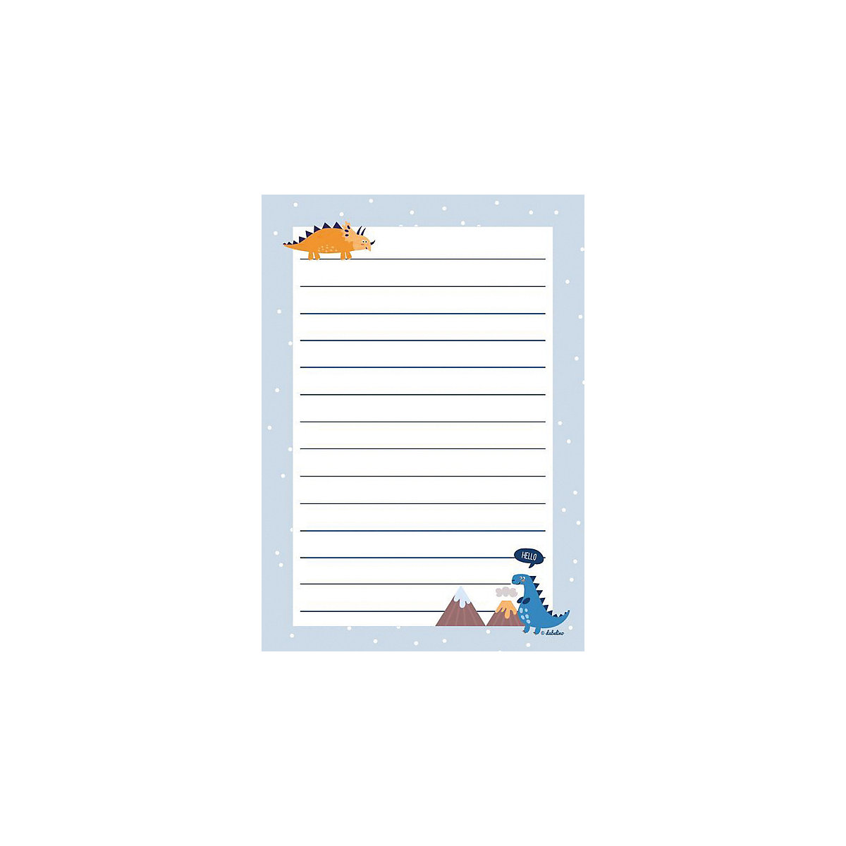 Briefpapier-Set für Kinder: Dinosaurier