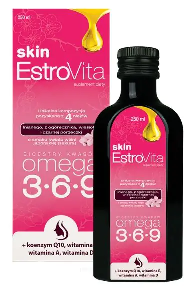 Estrovita Skin Sakura, Omega-3-6-9 kiseline, tečnost