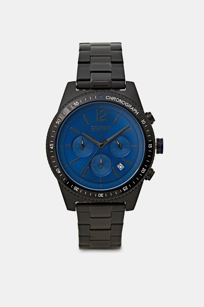 Edelstahl-Chronograph mit Gliederarmband