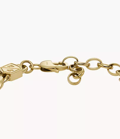 Fossil Gliederarmband Ellis Core Chains Edelstahl goldfarben