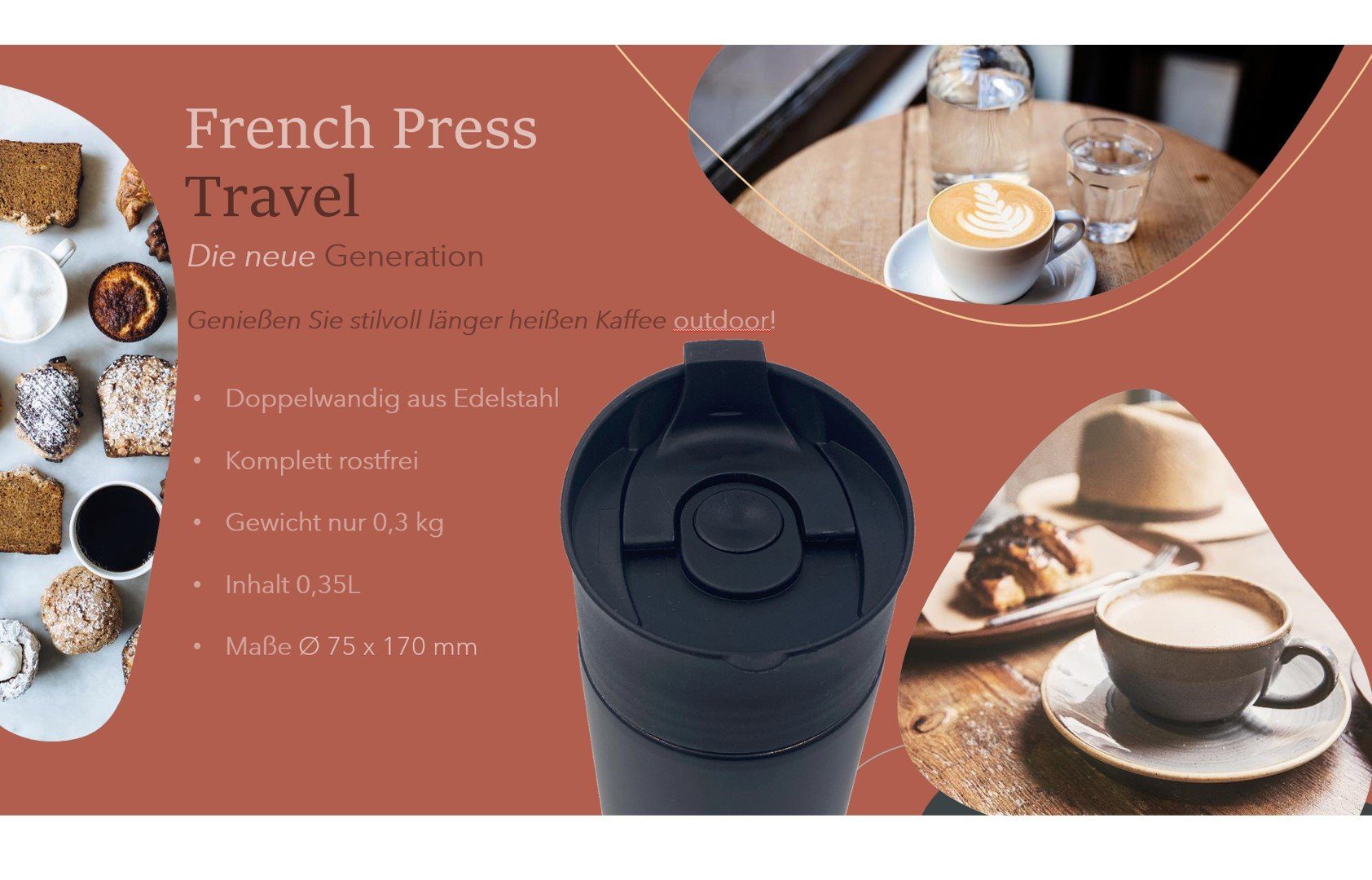 MediMuc French Press Kanne Thermo in 3 Varianten