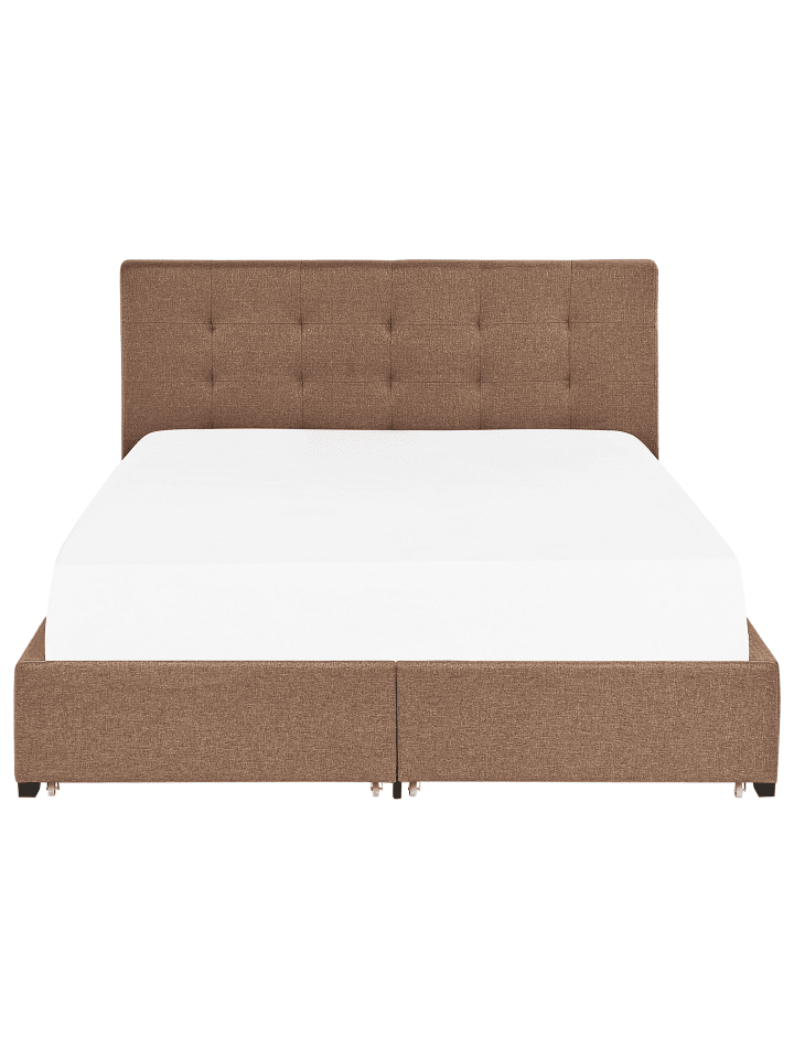 Beliani Doppelbett LA ROCHELLE in Braun - (W) 193 x (H) 109 x (L) 213 cm günstig kaufen onesize