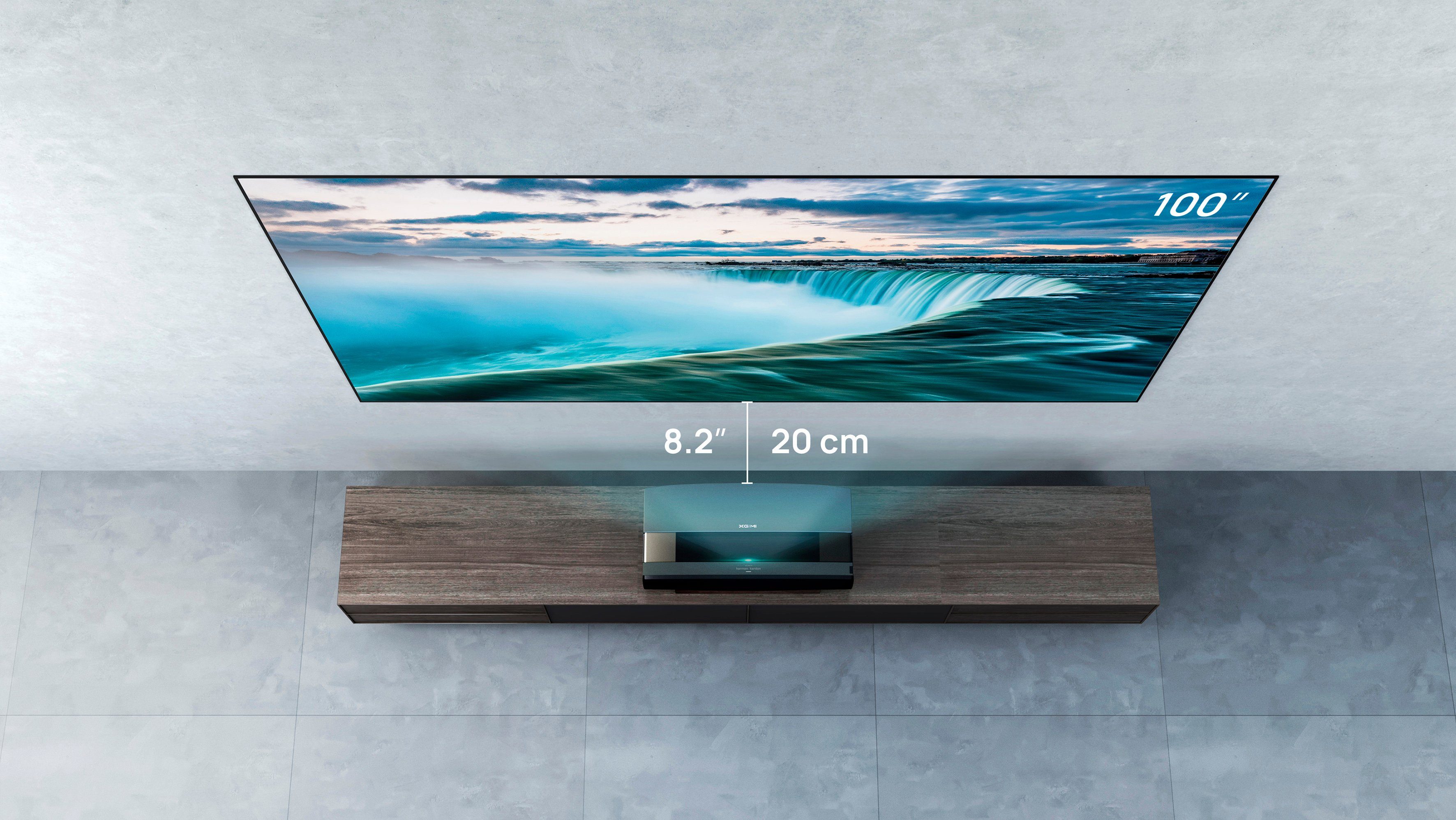 XGIMI AURA Beamer (2400 lm, 3840 x 2160 px, Smart Kurz-Distanz Beamer, 4K, 2400 ANSI-Lumen)