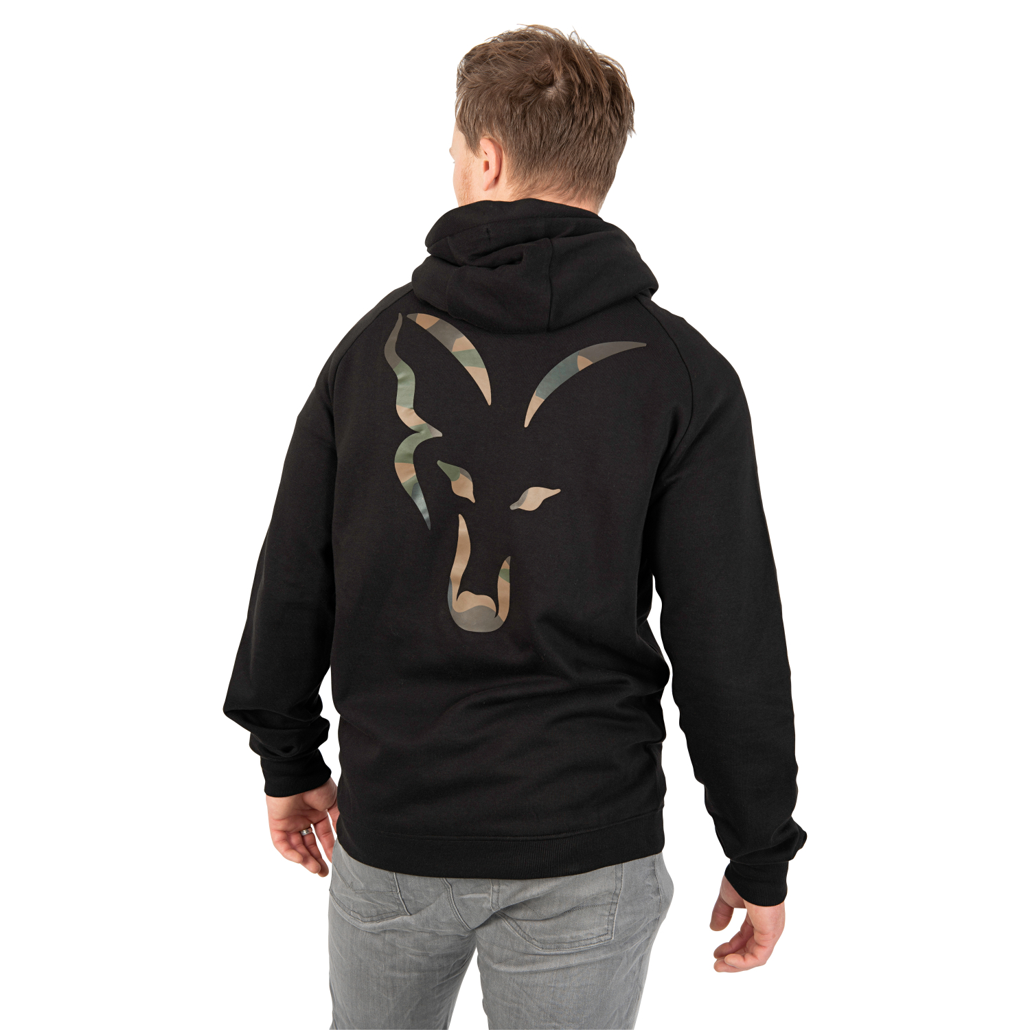 Fox Carp Herren LW Zip Hoodie (black/camo)