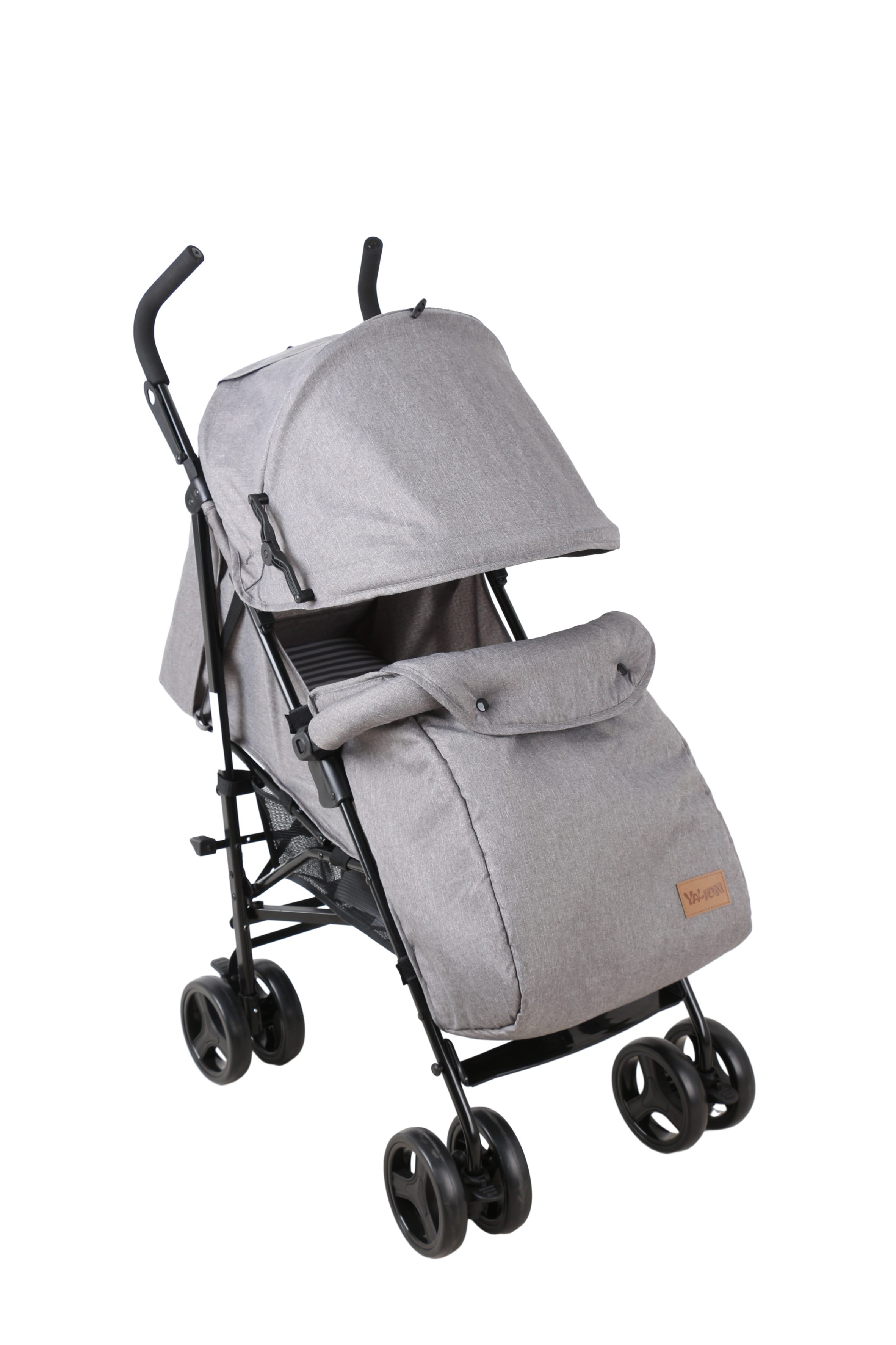 Yalion Kinder-Buggy Kinderwagen Buggy Reisebuggy Klein Zusammenklappbar bis 15kg, Grey