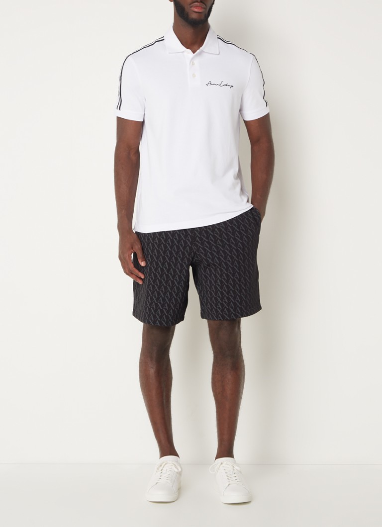 Polo Armani Exchange de corte regular, confeccionada em piqué de algodão com bordado do logotipo.
