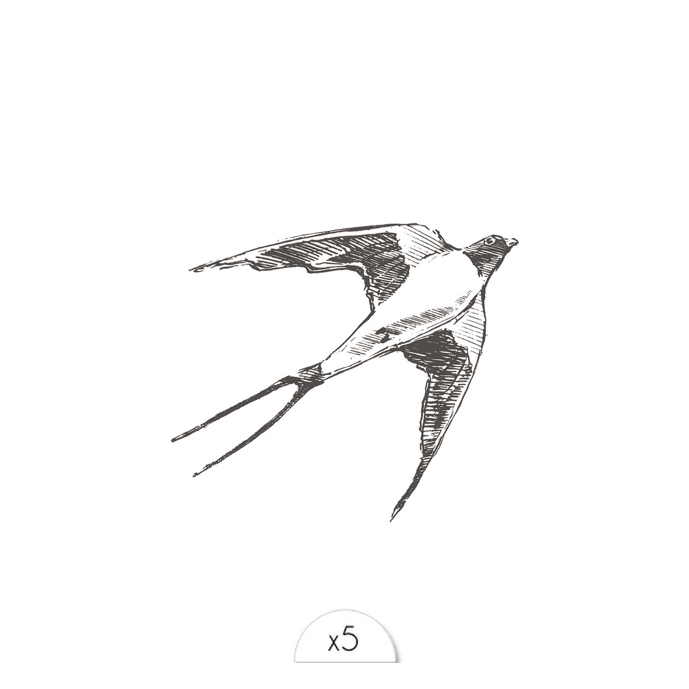 Sioou Hirondelle Tatouage éphémère
