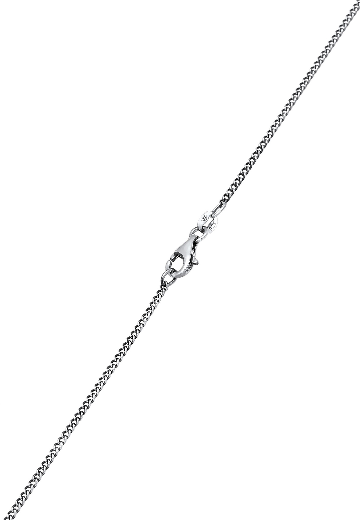 Ciondolo esagonale robusto da uomo KUZZOI con malachite verde in argento sterling 925