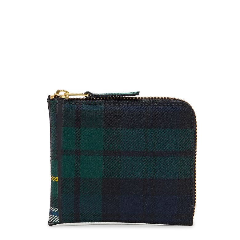 Comme des Garcons Wallet Tartan Patchwork red