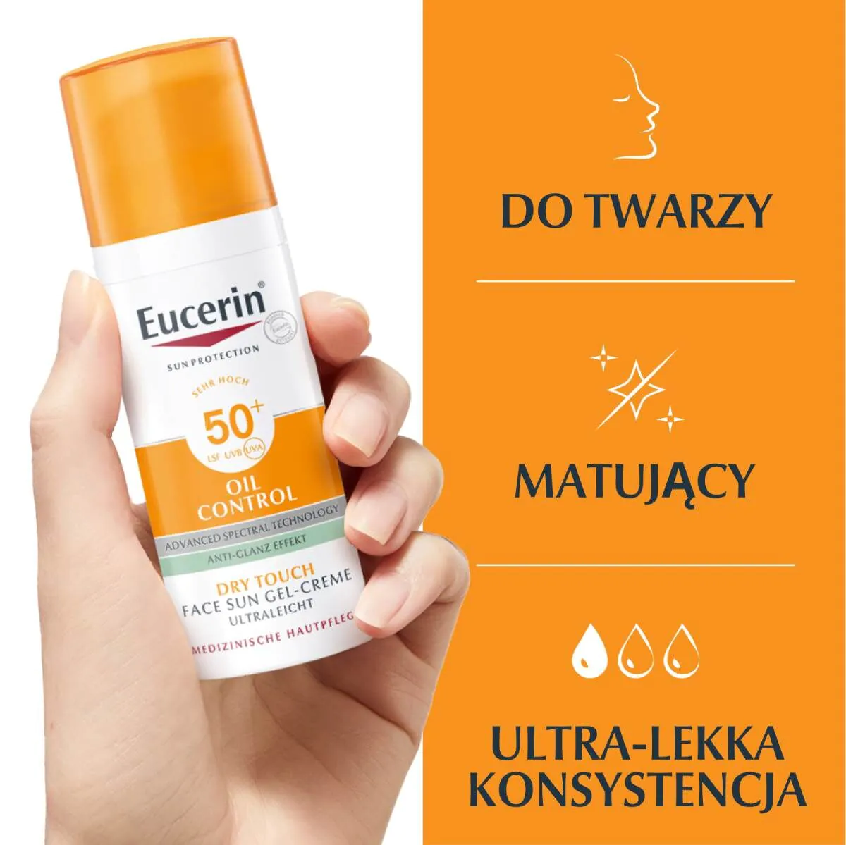 Eucerin Oil Control SPF 50+ Dry Touch Ultra Light Beskyttende Gel-Creme