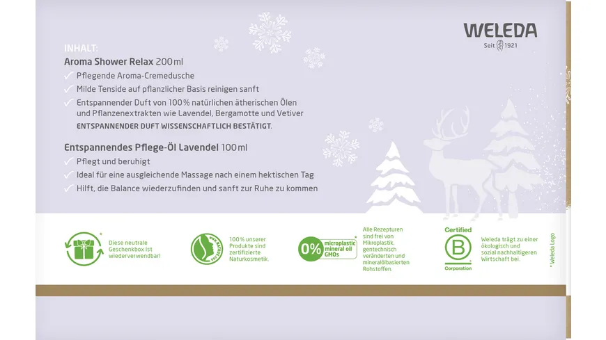 WELEDA Entspannung für Körper und Sinne Relax Lavendel Geschenkpackung