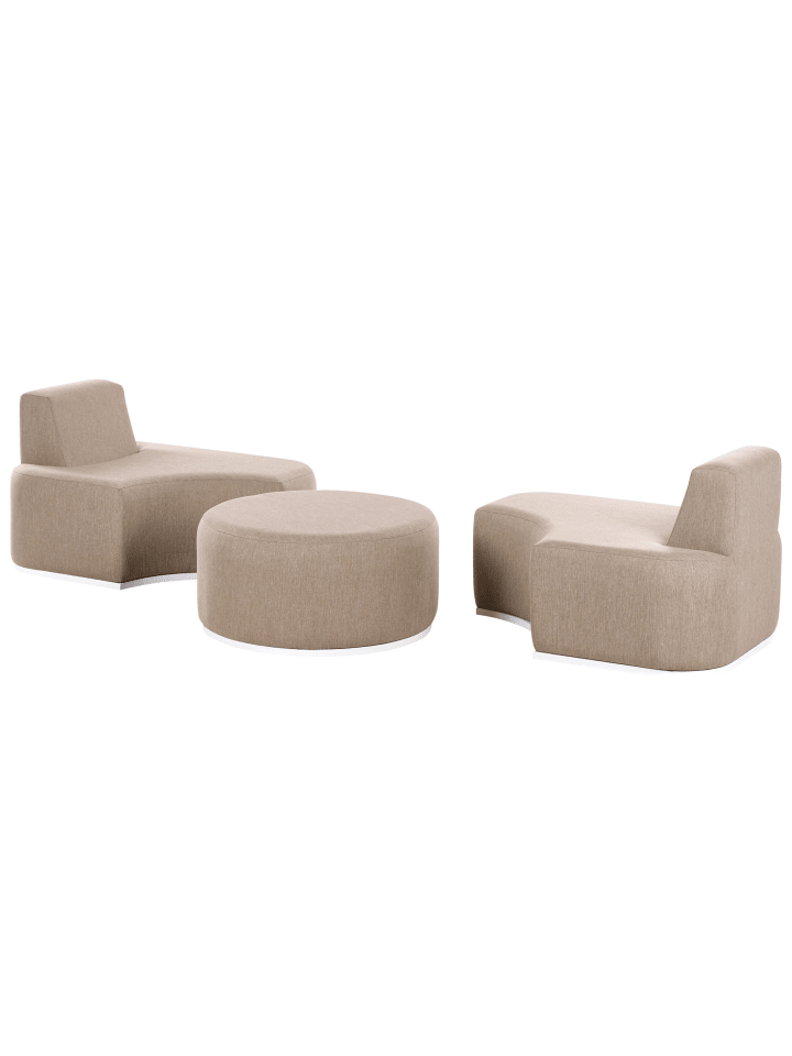 Beliani 3-tlg Lounge Set FABRO in Beige günstig kaufen onesize