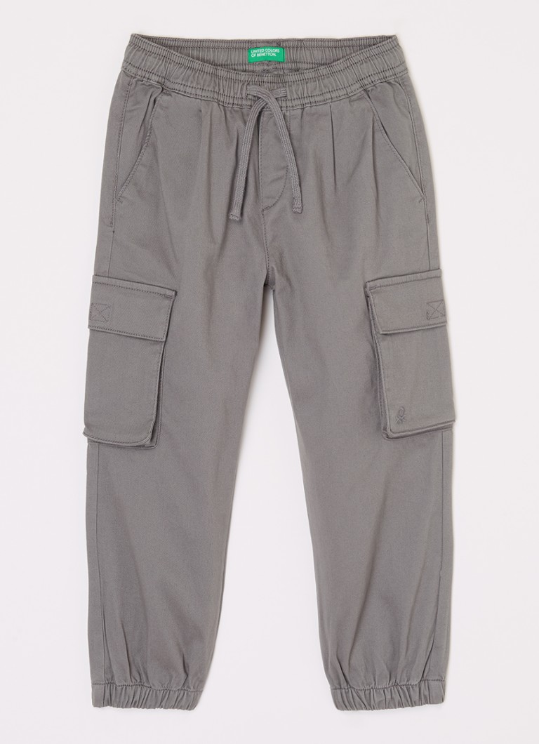 Pantaloni cargo slim fit Benetton cu buzunare aplicate