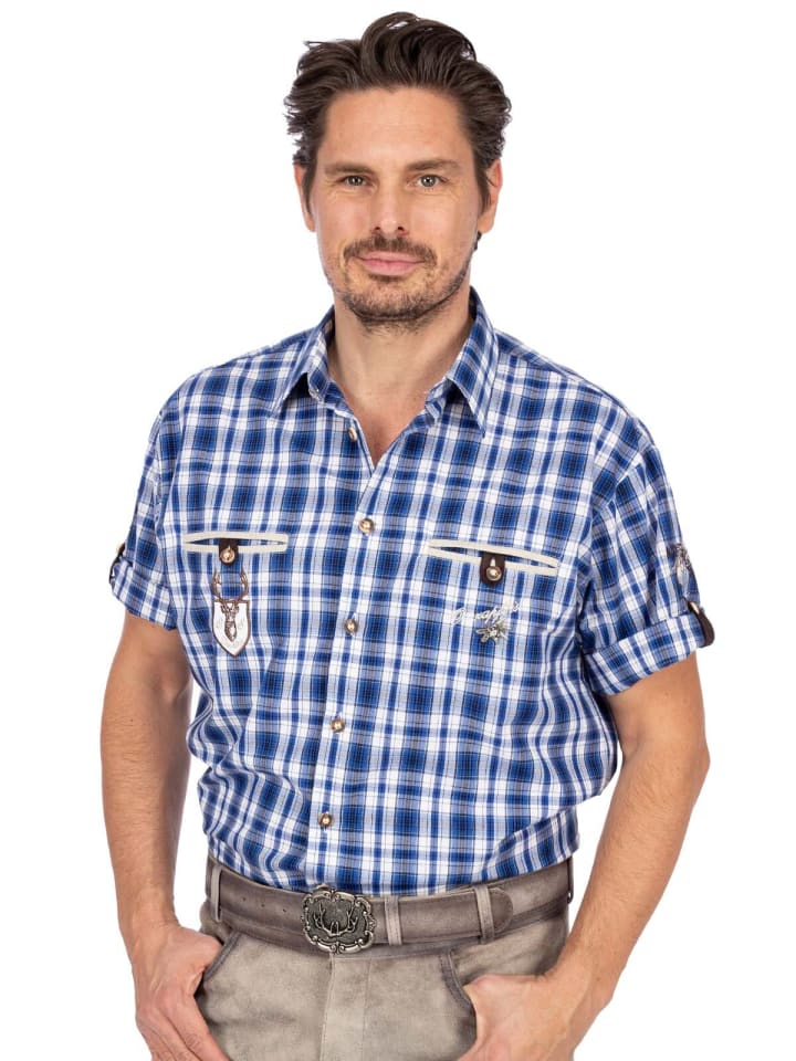 OS-Trachten Trachtenhemd 921002-2917 in blau günstig kaufen