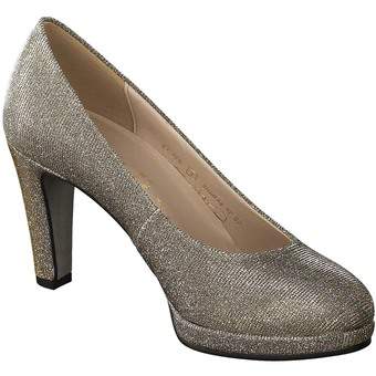 Gabor Plateau Pumps in gold