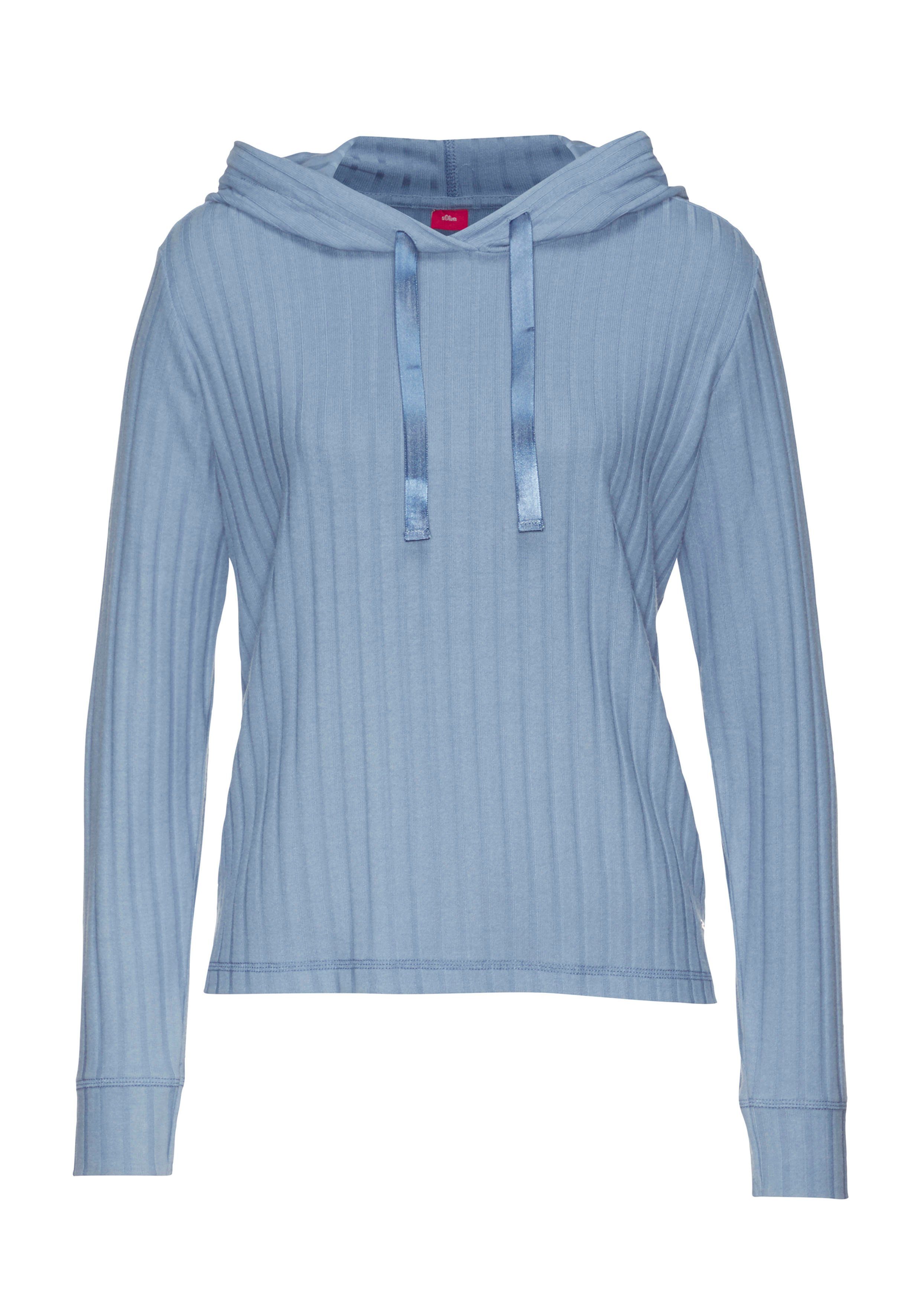 s.Oliver Langarmshirt Kapuze mit Satinband