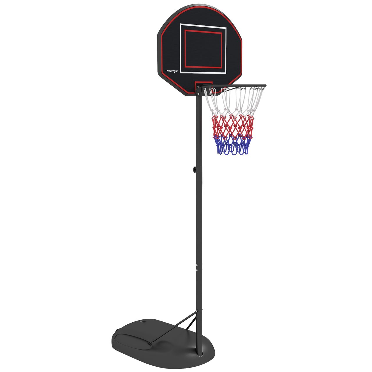 SPORTNOW SPORTNOW Basketballständer 221-282cm Höhenverstellbar Basketballkorb mit Ständer