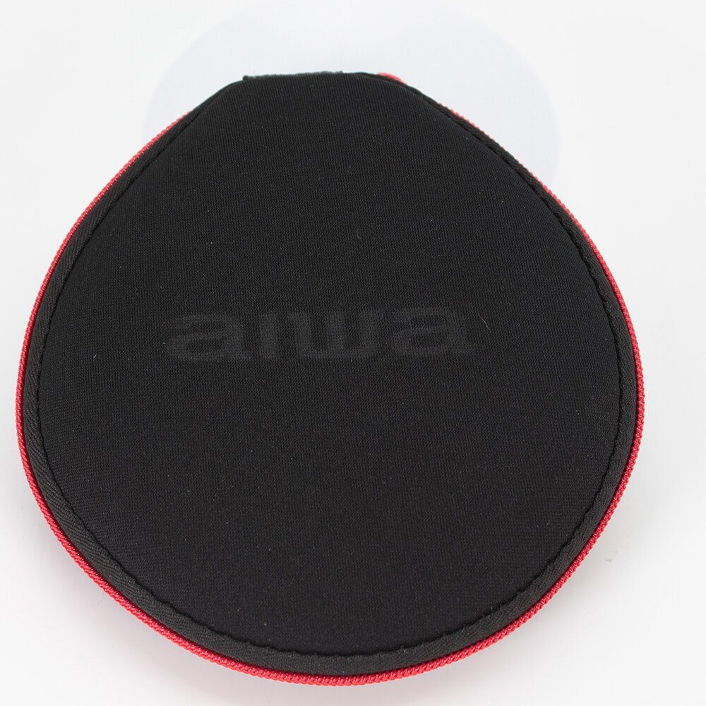 Aiwa PCD-810BK tragbarer CD/CD-R/MP3 Spieler, mit Earphones und Tasche, ESP tragbarer CD-Player