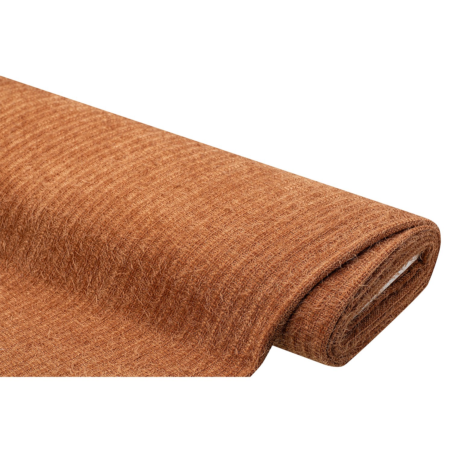 Strickstoff mit Fransen, rotbraun