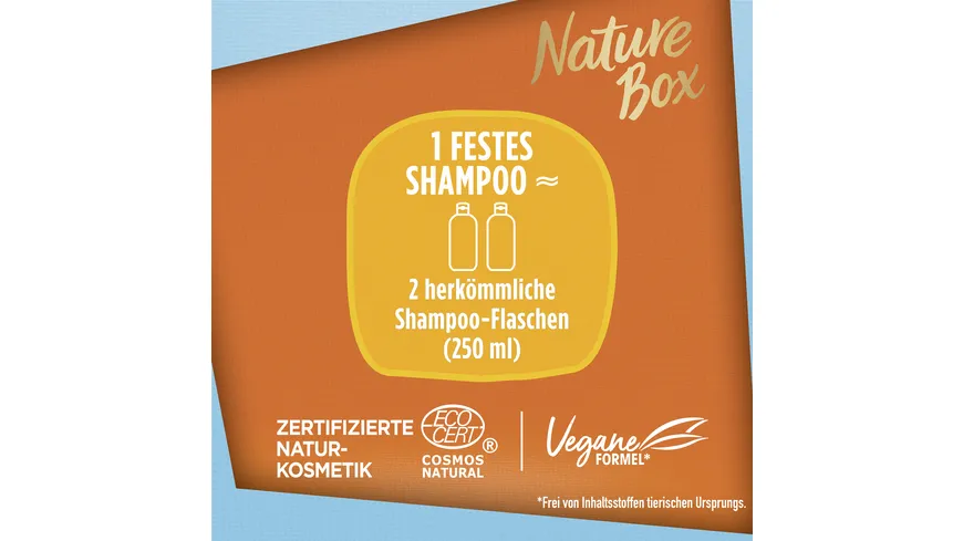NATUREBOX Fest-Shampoo Nährpflege mit Argan-Öl 85 G 85 g
