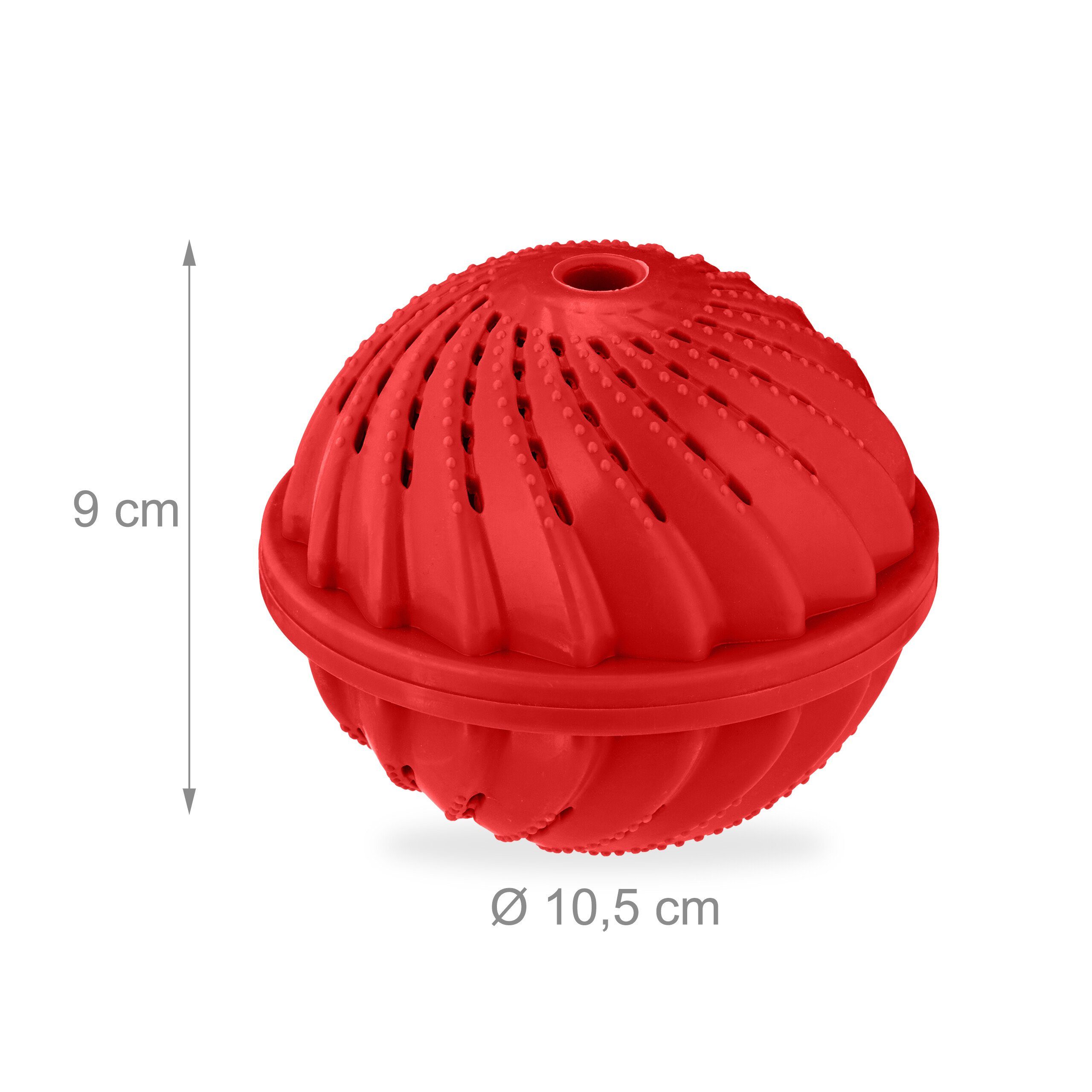 relaxdays Wäschekugel Roter Waschball 4er Set