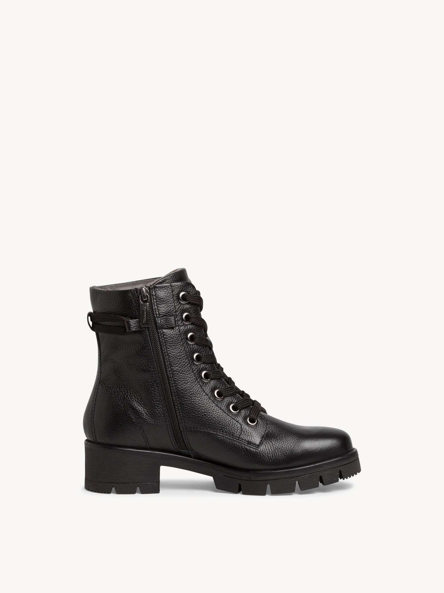 Bottine en cuir - noir
